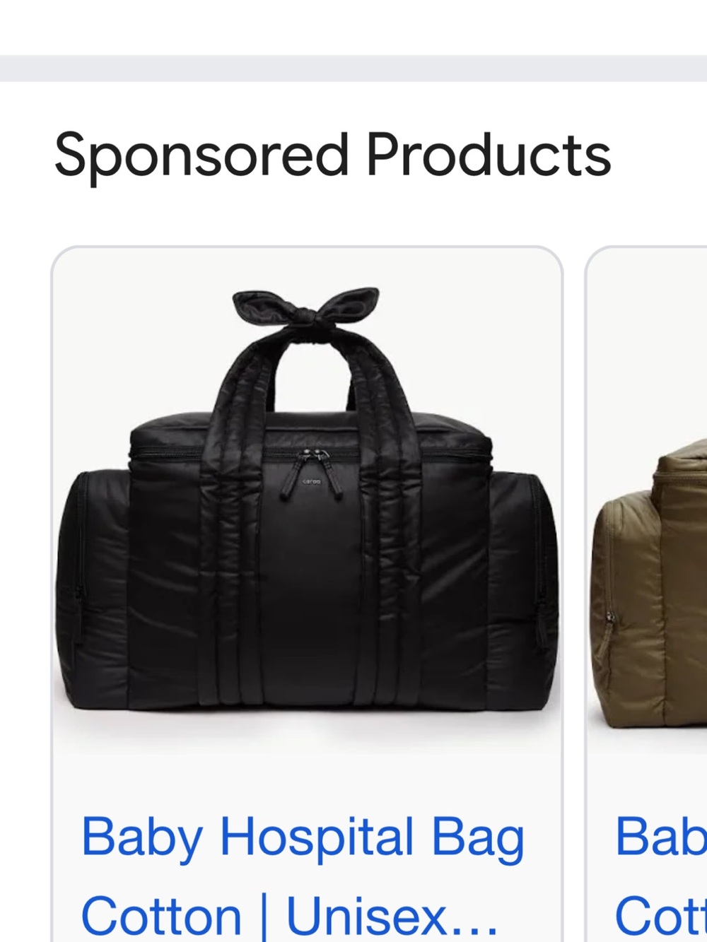 Caraa hospital baby bag Black Quilted Travel Duffel Bag